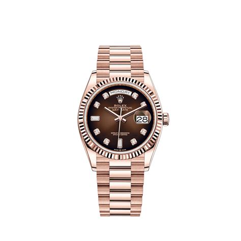 rolex watch brown|rolex day date 36 18 ct.